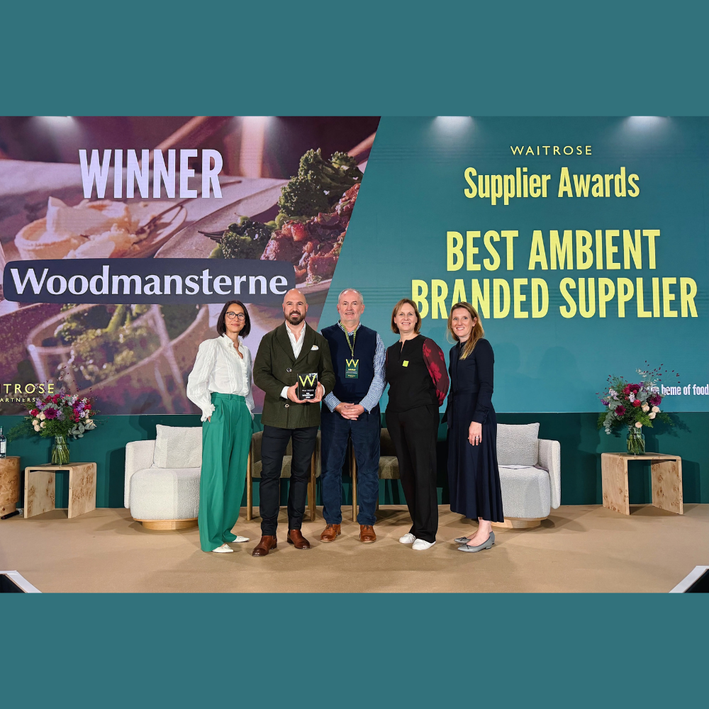 Woodmansterne wins Best Ambient Branded Supplier to Waitrose & Partners Woodmansterne wins Best Ambient Branded Supplier to Waitrose & Partners